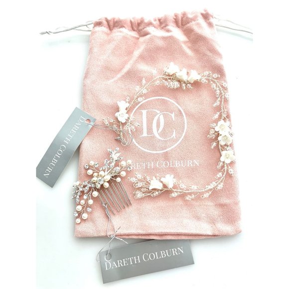 Dareth Colburn Bridal Hair Vine and Comb - Pearl and Crystal - NWT in Dust Bag Dareth Colburn Bridal Hair Vine and Comb - Pearl and Crystal  main image 2